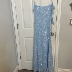 A baby blue prom dress from Windsor